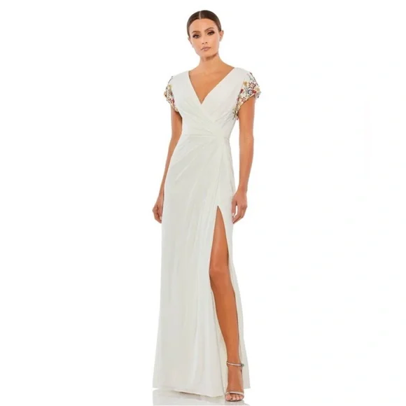 silk jersey maxi dress Draped Jersey Maxi Dress – Dé Rococo main image 1